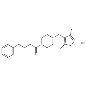 1-(4-((3,5-Dimethylisoxazol-4-yl)methyl)piperazin-1-yl)-4-phenylbutan-1-one hydrochloride结构式