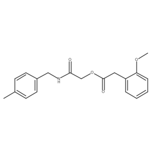 {[(4-Methylphenyl)methyl]carbamoyl}methyl 2-(2-methoxyphenyl)acetate结构式