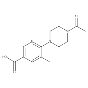 6-(4-Acetylpiperazin-1-yl)-5-methylnicotinic acid Structure