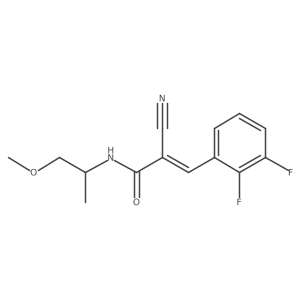 (Z)-2-cyano-3-(2,3-difluorophenyl)-N-(1-methoxypropan-2-yl)prop-2-enamide Structure