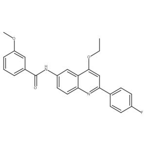 N-[4-Ethoxy-2-(4-fluorophenyl)quinolin-6-YL]-3-methoxybenzamide结构式