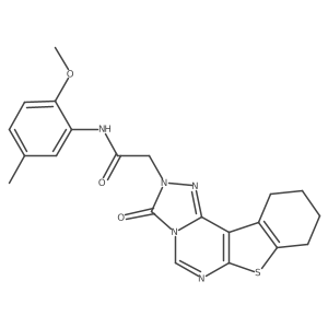 N-(2-methoxy-5-methylphenyl)-2-(3-oxo-8,9,10,11-tetrahydro[1]benzothieno[3,2-e][1,2,4]triazolo[4,3-c]pyrimidin-2(3H)-yl)acetamide Structure