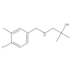 1-((4-Fluoro-3-methylbenzyl)amino)-2-methylpropan-2-ol结构式
