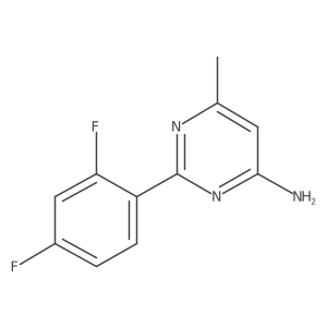 2-(2,4-Difluorophenyl)-6-methylpyrimidin-4-amine结构式