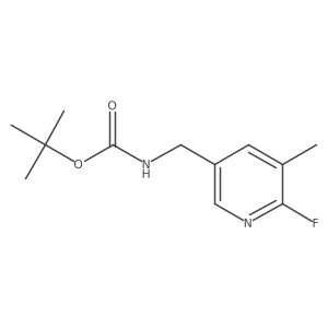 tert-Butyl ((6-fluoro-5-methylpyridin-3-yl)methyl)carbamate结构式