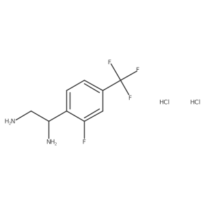 (1R)-1-[2-Fluoro-4-(trifluoromethyl)phenyl]ethane-1,2-diamine 2hcl Structure