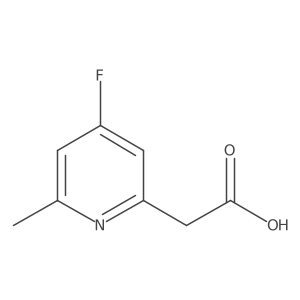 4-Fluoro-2-methylpyridine-6-acetic acid结构式