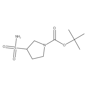 Tert-butyl 3-sulfamoylpyrrolidine-1-carboxylate结构式