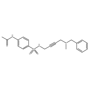 N-[4-[4-[benzyl(methyl)amino]but-2-ynylsulfamoyl]phenyl]acetamide Structure