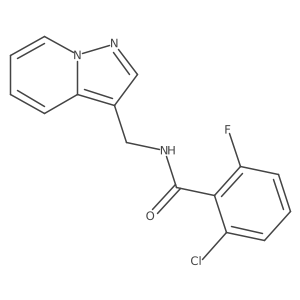 2-chloro-6-fluoro-N-(pyrazolo[1,5-a]pyridin-3-ylmethyl)benzamide结构式