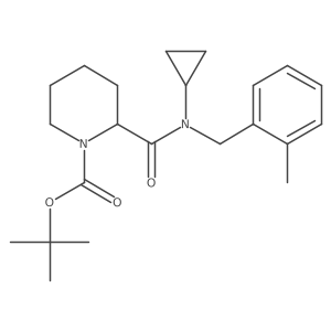 tert-Butyl 2-(cyclopropyl(2-methylbenzyl)carbamoyl)piperidine-1-carboxylate Structure