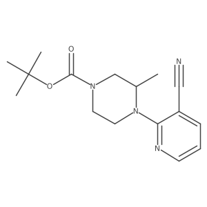 tert-Butyl 4-(3-cyanopyridin-2-yl)-3-methylpiperazine-1-carboxylate Structure