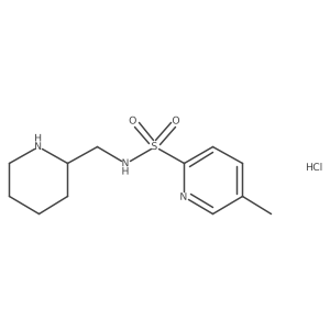 5-methyl-N-(piperidin-2-ylmethyl)pyridine-2-sulfonamide hydrochloride结构式