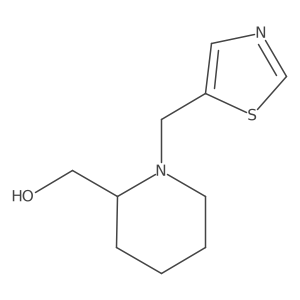 (1-(Thiazol-5-ylmethyl)piperidin-2-yl)methanol结构式