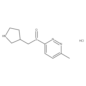 3-Methyl-6-((pyrrolidin-3-ylmethyl)sulfinyl)pyridazine hydrochloride Structure