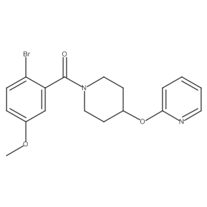 (2-Bromo-5-methoxyphenyl)(4-(pyridin-2-yloxy)piperidin-1-yl)methanone Structure