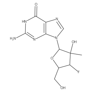 3'-Deoxy-3'-fluoro-2'-C-methylguanosine Structure