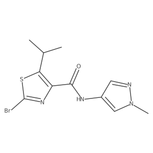 2-bromo-N-(1-methyl-1H-pyrazol-4-yl)-5-(propan-2-yl)-1,3-thiazole-4-carboxamide Structure