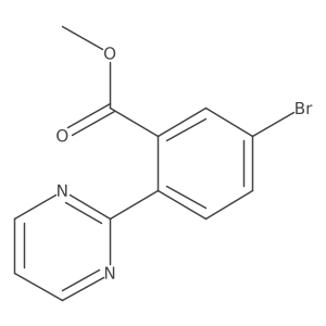 Methyl 5-bromo-2-pyrimidin-2-ylbenzoate结构式
