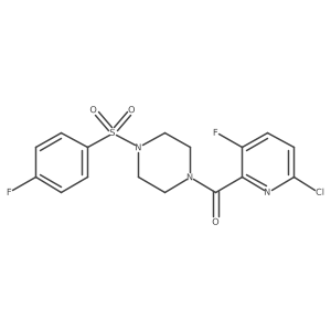 1-(6-Chloro-3-fluoropyridine-2-carbonyl)-4-(4-fluorobenzenesulfonyl)piperazine结构式