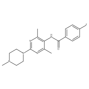 N-[4,6-Dimethyl-2-(4-methylpiperazin-1-YL)pyrimidin-5-YL]-4-fluorobenzamide结构式