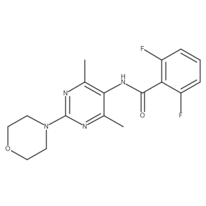 N-(4,6-dimethyl-2-morpholinopyrimidin-5-yl)-2,6-difluorobenzamide结构式