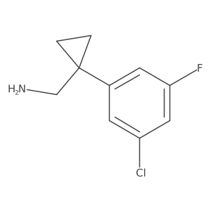 [1-(3-Chloro-5-fluorophenyl)cyclopropyl]methanamine Structure