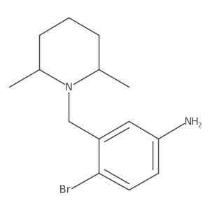 4-Bromo-3-[(2,6-dimethylpiperidin-1-yl)methyl]aniline Structure