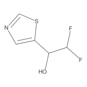 2,2-Difluoro-1-(1,3-thiazol-5-yl)ethan-1-ol结构式