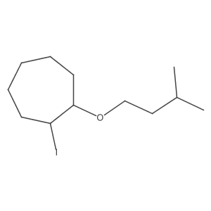 1-Iodo-2-(3-methylbutoxy)cycloheptane结构式
