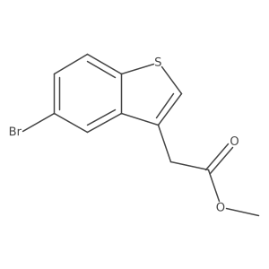 Methyl 2-(5-bromobenzo[b]thiophen-3-yl)acetate结构式