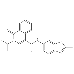 N-(2-methyl-1H-benzimidazol-6-yl)-1-oxo-2-(propan-2-yl)-1,2-dihydroisoquinoline-4-carboxamide结构式