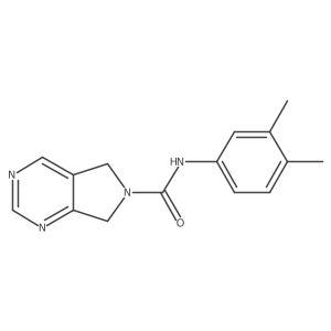 N-(3,4-dimethylphenyl)-5H-pyrrolo[3,4-d]pyrimidine-6(7H)-carboxamide结构式
