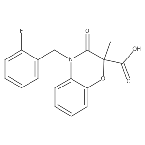 4-[(2-fluorophenyl)methyl]-2-methyl-3-oxo-3,4-dihydro-2H-1,4-benzoxazine-2-carboxylic acid结构式