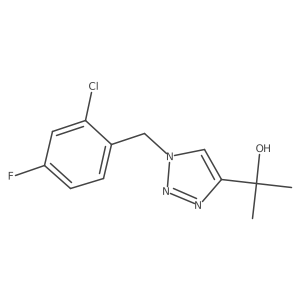 2-{1-[(2-chloro-4-fluorophenyl)methyl]-1H-1,2,3-triazol-4-yl}propan-2-ol Structure