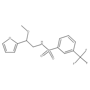 N-(2-(furan-2-yl)-2-methoxyethyl)-3-(trifluoromethyl)benzenesulfonamide结构式