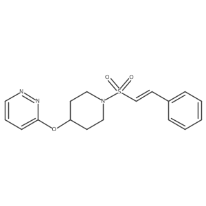 (E)-3-((1-(styrylsulfonyl)piperidin-4-yl)oxy)pyridazine结构式