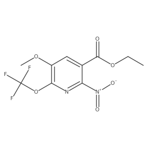 3-Pyridinecarboxylic acid, 5-methoxy-2-nitro-6-(trifluoromethoxy)-, ethyl ester Structure