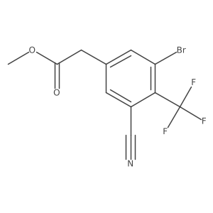Methyl 3-bromo-5-cyano-4-(trifluoromethyl)phenylacetate结构式