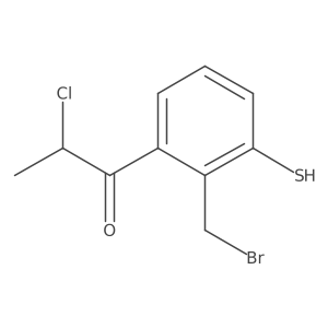 1-(2-(Bromomethyl)-3-mercaptophenyl)-2-chloropropan-1-one Structure