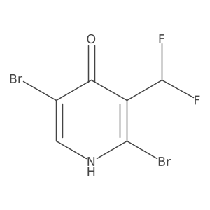 2,5-Dibromo-3-(difluoromethyl)pyridin-4-ol Structure