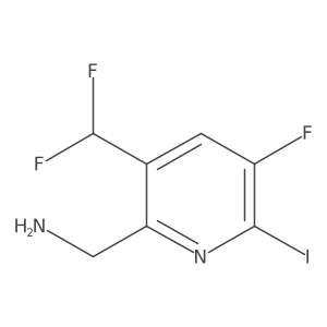 2-(Aminomethyl)-3-(difluoromethyl)-5-fluoro-6-iodopyridine Structure