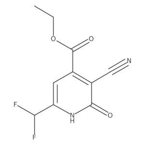 Ethyl 3-cyano-6-(difluoromethyl)-2-hydroxypyridine-4-carboxylate Structure