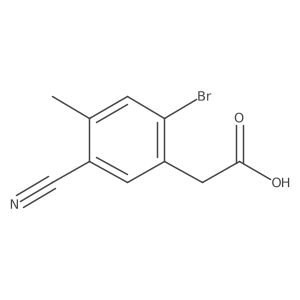 2-(2-bromo-5-cyano-4-methyl-phenyl)acetic acid Structure