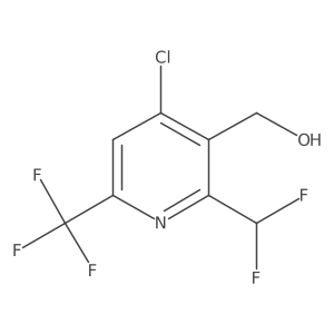 (4-Chloro-2-(difluoromethyl)-6-(trifluoromethyl)pyridin-3-yl)methanol Structure