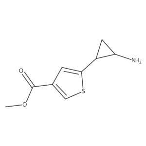rac-methyl 5-[(1R,2R)-2-aminocyclopropyl]thiophene-3-carboxylate Structure