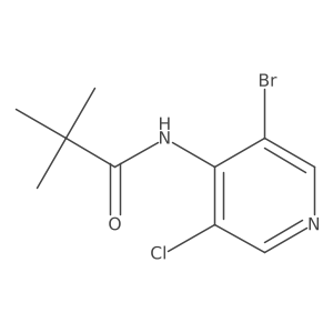 N-(3-Bromo-5-chloropyridin-4-yl)pivalamide Structure