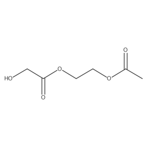 Acetic acid, 2-hydroxy-, 2-(acetyloxy)ethyl ester结构式