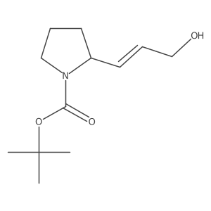 Tert-butyl 2-(3-hydroxyprop-1-en-1-yl)pyrrolidine-1-carboxylate结构式