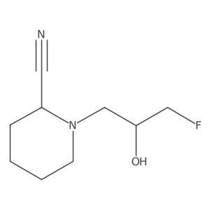 1-(3-Fluoro-2-hydroxypropyl)piperidine-2-carbonitrile Structure